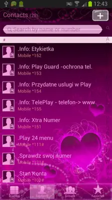 GO Contacts Themes Hearts android App screenshot 2